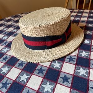 Vintage Men’s Ponte Rialto straw boater hat